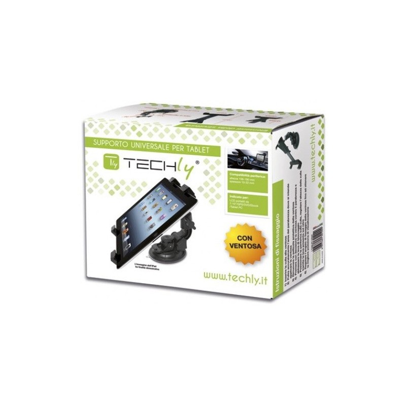 Techly I-TABLET-VENT soporte para navegador Coche Pasivo Negro