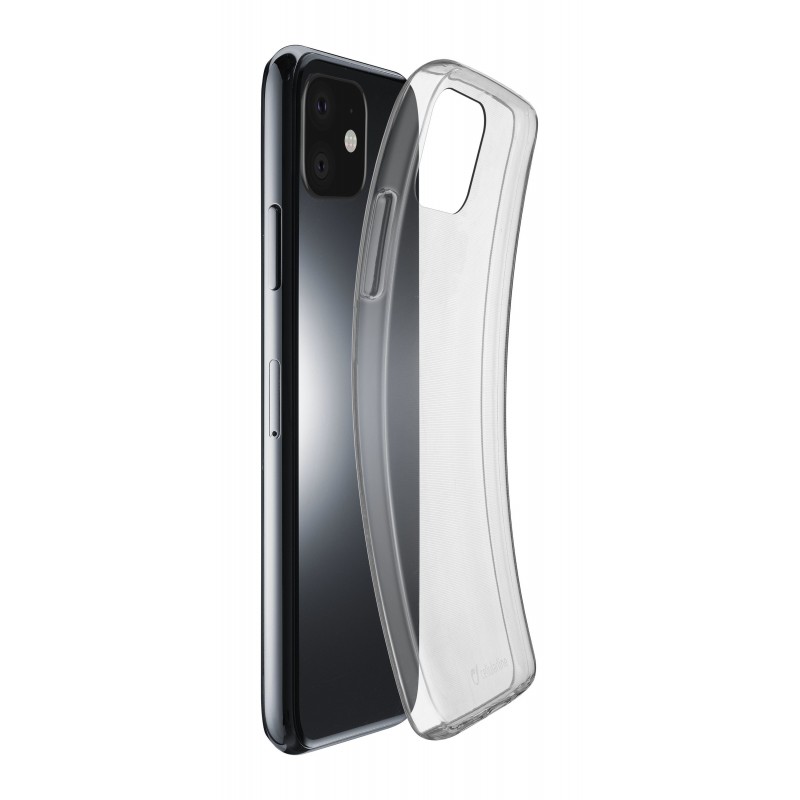 Cellularline Fine - iPhone 11 Cover in gomma morbida ultra sottile e trasparente Trasparente