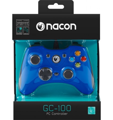 NACON PCGC-100BLUE Gaming-Controller Blau USB Gamepad Analog PC