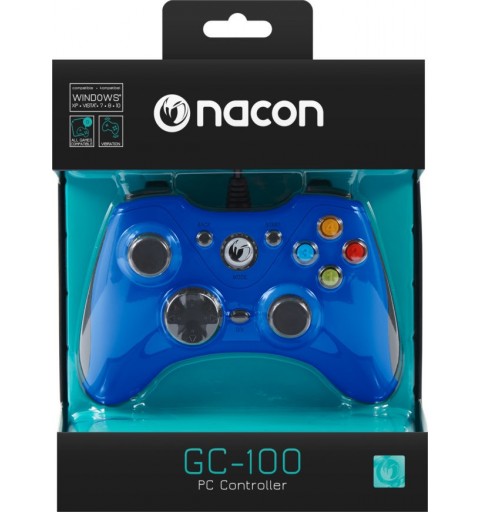 NACON PCGC-100BLUE Gaming Controller Blue USB Gamepad Analogue PC