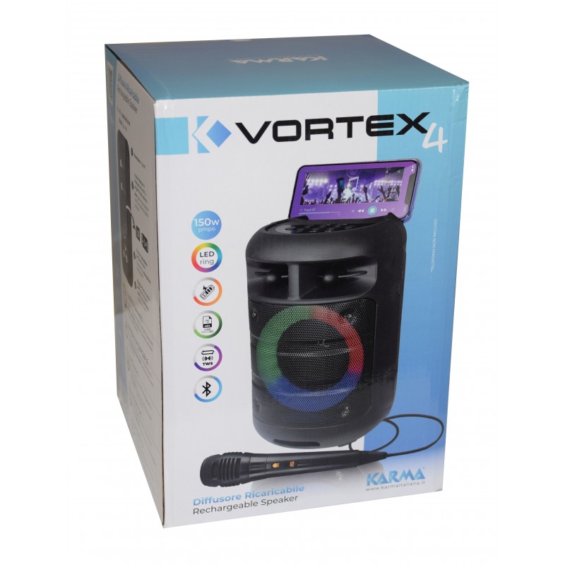 Karma Italiana Vortex 4 Sistema de megafonía independiente 13 W Negro