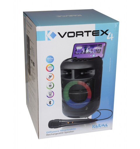 Karma Italiana Vortex 4 Système d'adresse publique autoportant 13 W Noir