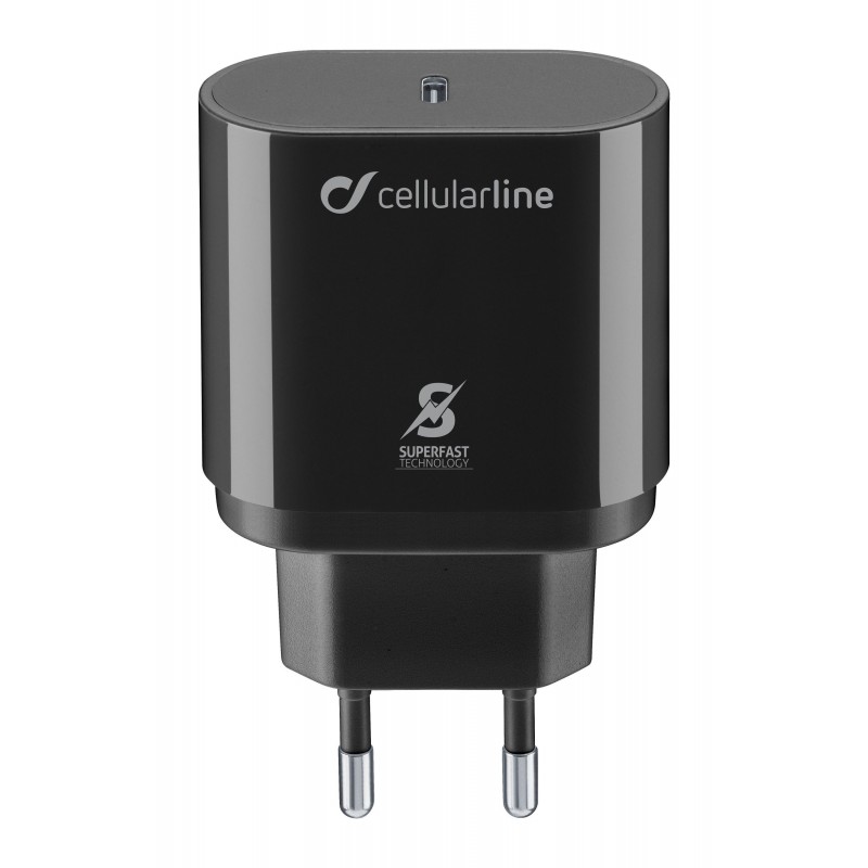 Cellularline USB-C Super Fast Charger PD 25W - Samsung A70, A80, A90, Note 10, Note 10+ Caricabatterie da rete USB-C Super Fast