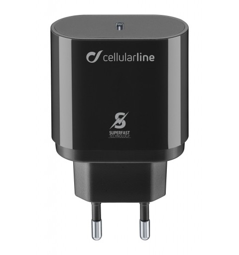 Cellularline USB-C Super Fast Charger PD 25W - Samsung A70, A80, A90, Note 10, Note 10+ Caricabatterie da rete USB-C Super Fast