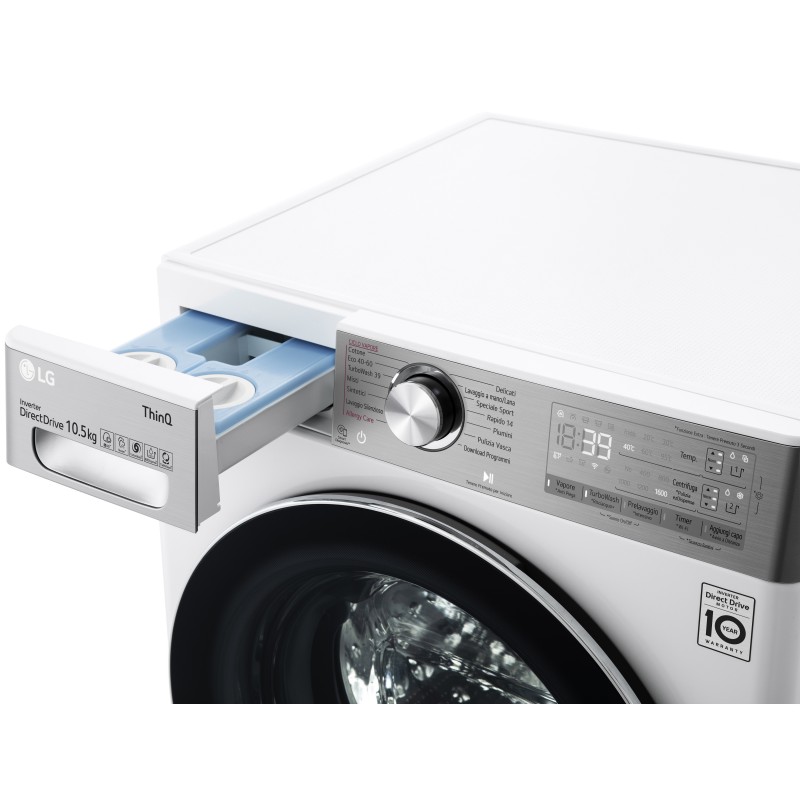 LG F6WV910P2EA lavadora Carga frontal 10,5 kg 1600 RPM A Blanco