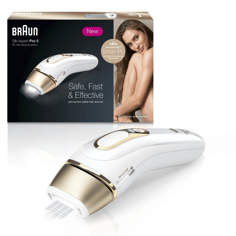Braun Silk-expert Pro PL 5014 Lumière pulsée Blanc, Or