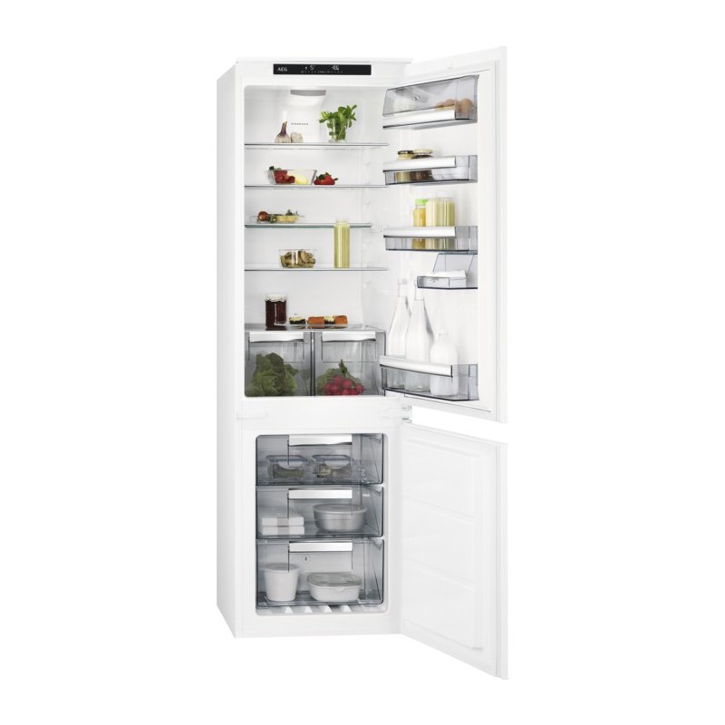 AEG SCB818E6TS réfrigérateur-congélateur Intégré (placement) 253 L E Blanc