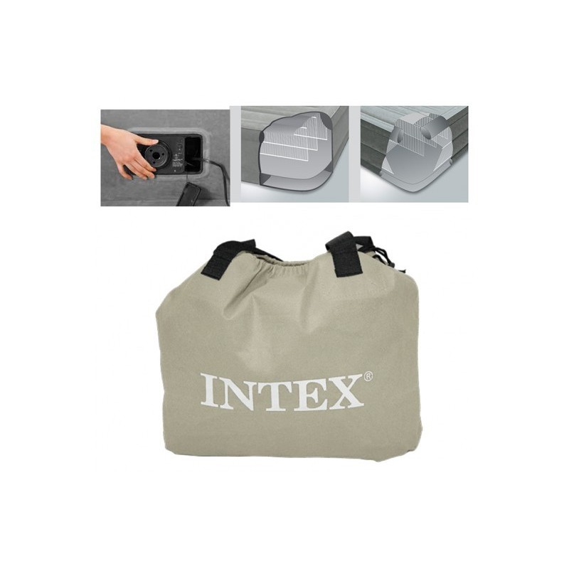 Intex 64414 colchón hinchable Aire Gris, Plata