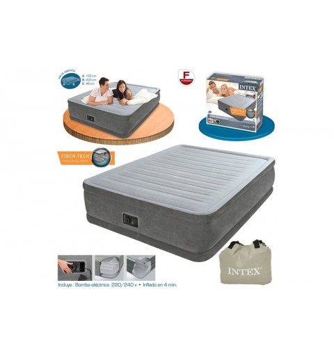 Intex 64414 colchón hinchable Aire Gris, Plata