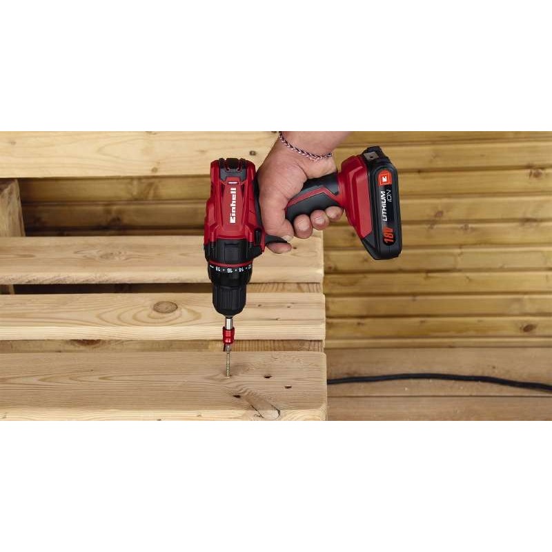 Einhell TC-CD 18-2 Li Sans clé 980 g Noir, Rouge