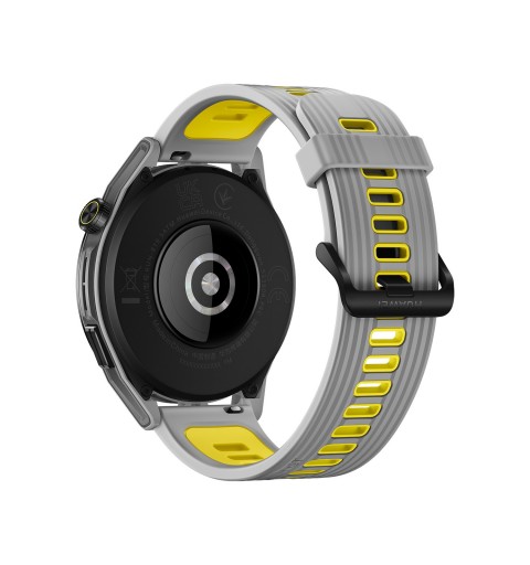 Huawei WATCH GT Runner-B19A,Grey Durable Polymer Fiber Case, Grey Soft Silicone Strap