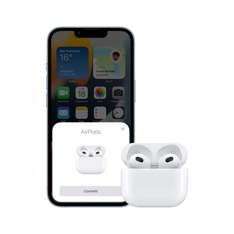 Apple AirPods (3rd generation) AirPods Auriculares Inalámbrico Dentro de oído Llamadas Música Bluetooth Blanco