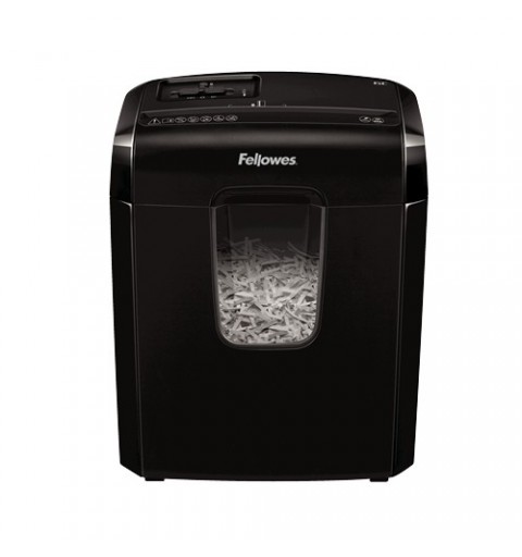 Fellowes Powershred 6C Aktenvernichter Kreuzschreddern 22 cm Schwarz