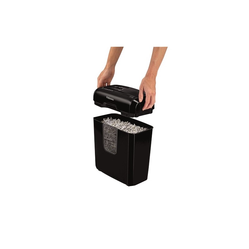 Fellowes Powershred 6C Aktenvernichter Kreuzschreddern 22 cm Schwarz