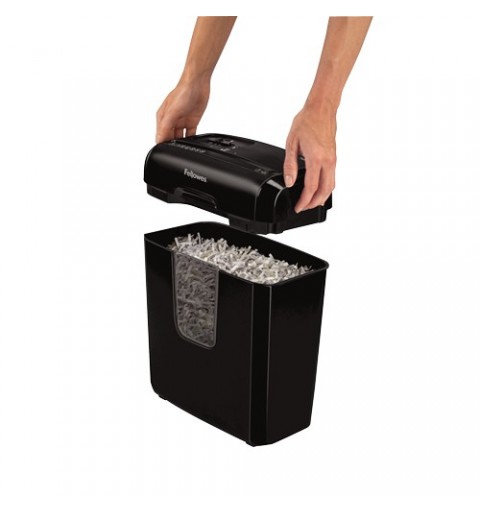 Fellowes Powershred 6C Aktenvernichter Kreuzschreddern 22 cm Schwarz