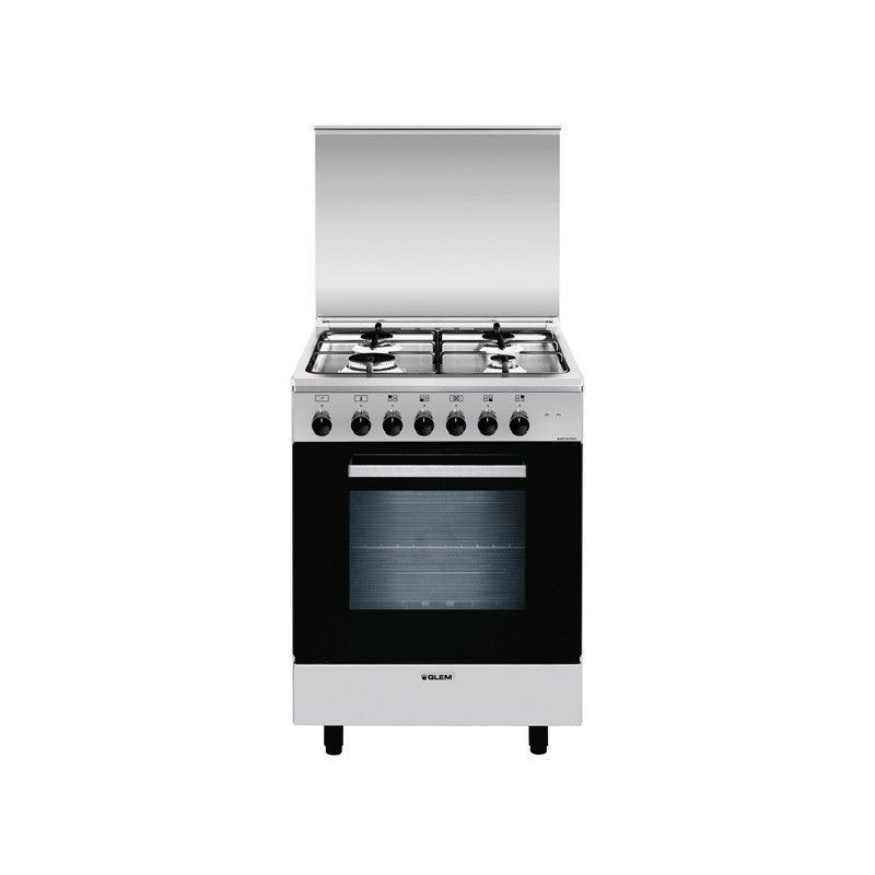 Glem Gas A654MI6 cooker Freestanding cooker Stainless steel A