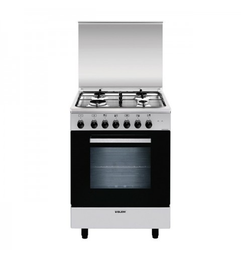 Glem Gas A654MI6 cooker Freestanding cooker Stainless steel A