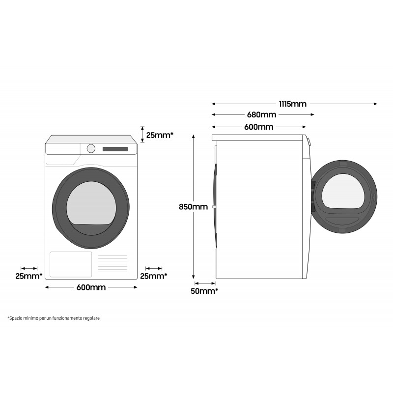 Samsung WW10T504DAW washing machine Front-load 10.5 kg 1400 RPM A White