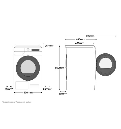 Samsung WW10T504DAW washing machine Front-load 10.5 kg 1400 RPM A White