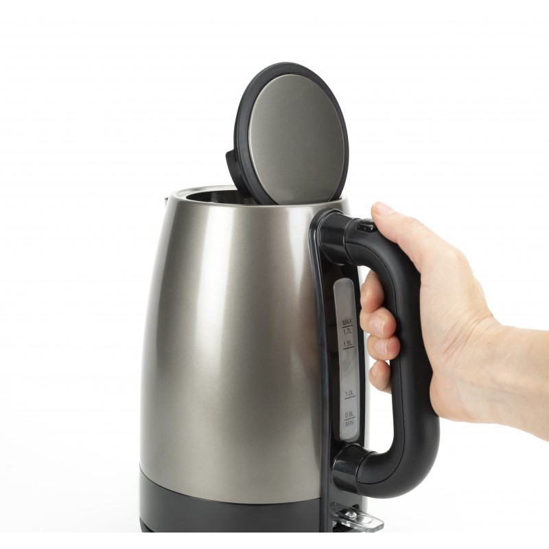 Black & Decker BXKE2201E electric kettle 1.7 L 2200 W Black, Stainless steel