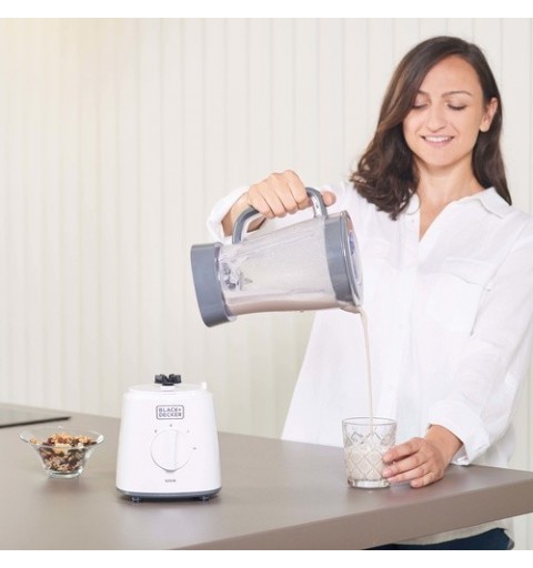 Black & Decker BXJB500E Mixer 1,5 l Tischplatten-Mixer 500 W Weiß
