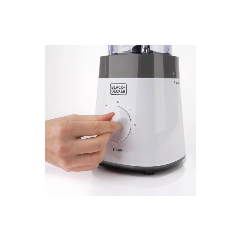 Black & Decker BXJB500E Mixer 1,5 l Tischplatten-Mixer 500 W Weiß