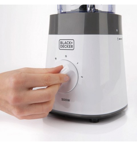 Black & Decker BXJB500E Mixer 1,5 l Tischplatten-Mixer 500 W Weiß