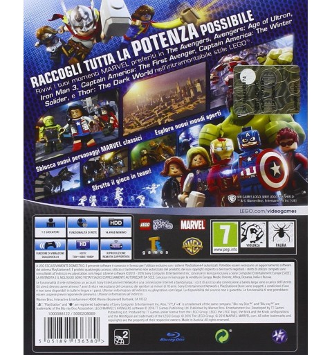 Warner Bros Lego Marvel's Avengers, PS4 Estándar Inglés, Italiano PlayStation 4