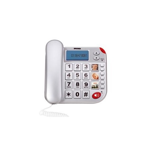 Brondi Super Bravo Plus Teléfono analógico Identificador de llamadas Blanco