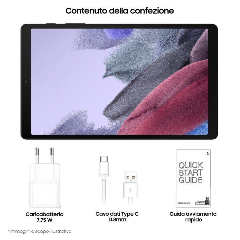 Samsung Galaxy Tab A7 Lite SM-T220N 32 GB 22.1 cm (8.7") Mediatek 3 GB Wi-Fi 5 (802.11ac) Grey