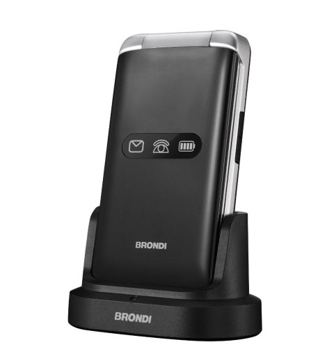 Brondi Amico Flip 4G+ 8,89 cm (3.5") 136 g Nero, Argento Telefono cellulare basico