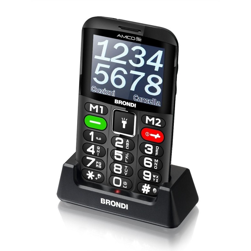 Brondi Amico Chic 6,1 cm (2.4") Nero Telefono cellulare basico