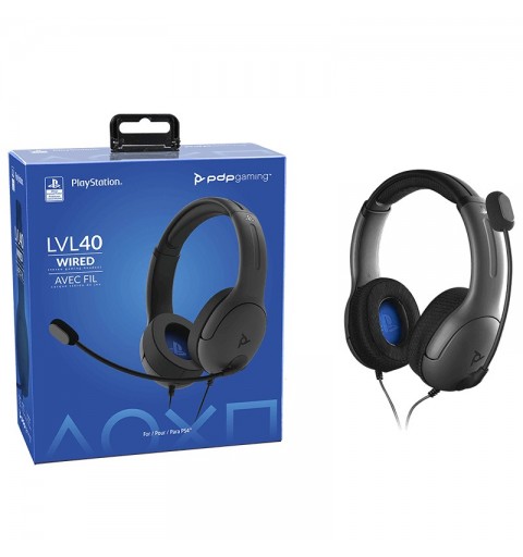 PDP LVL40 Casque Avec fil Arceau Jouer Bleu, Gris