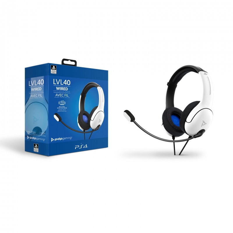 PDP LVL40 Casque Avec fil Arceau Jouer Blanc
