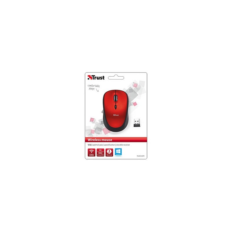 Trust 19522 mouse RF Wireless Ottico 1600 DPI