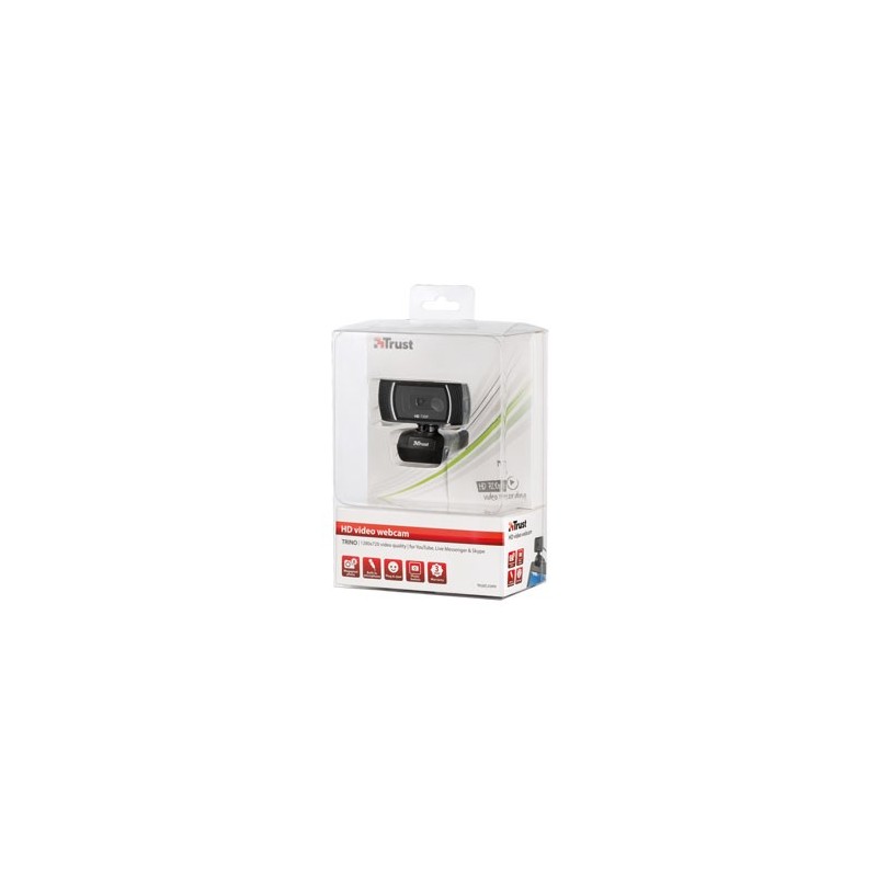 Trust Trino HD Video Webcam 8 MP USB Schwarz