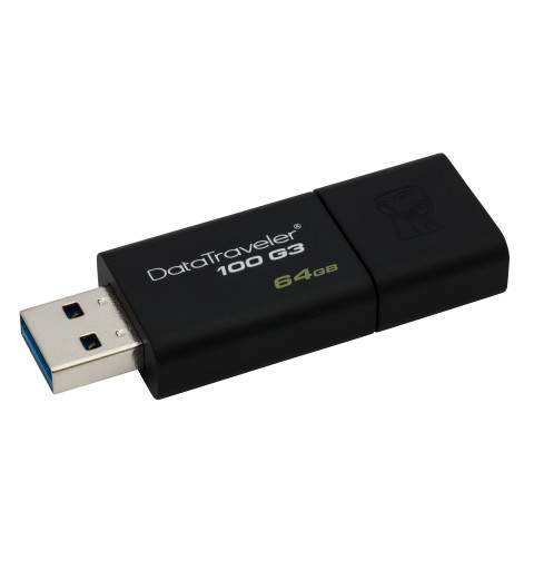 Kingston Technology DataTraveler 100 G3 unità flash USB 64 GB USB tipo A 3.2 Gen 1 (3.1 Gen 1) Nero