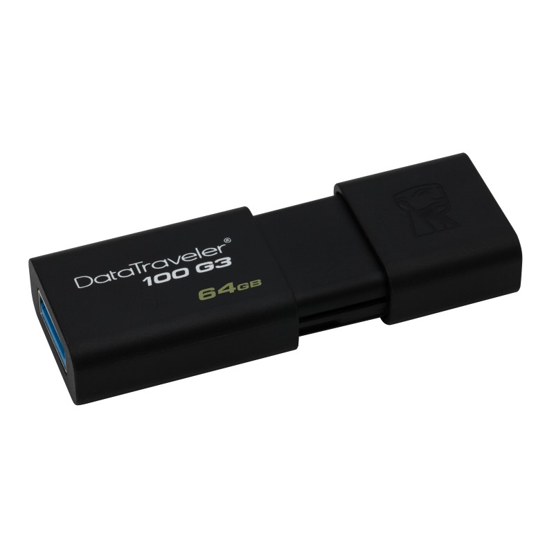 Kingston Technology DataTraveler 100 G3 unità flash USB 64 GB USB tipo A 3.2 Gen 1 (3.1 Gen 1) Nero