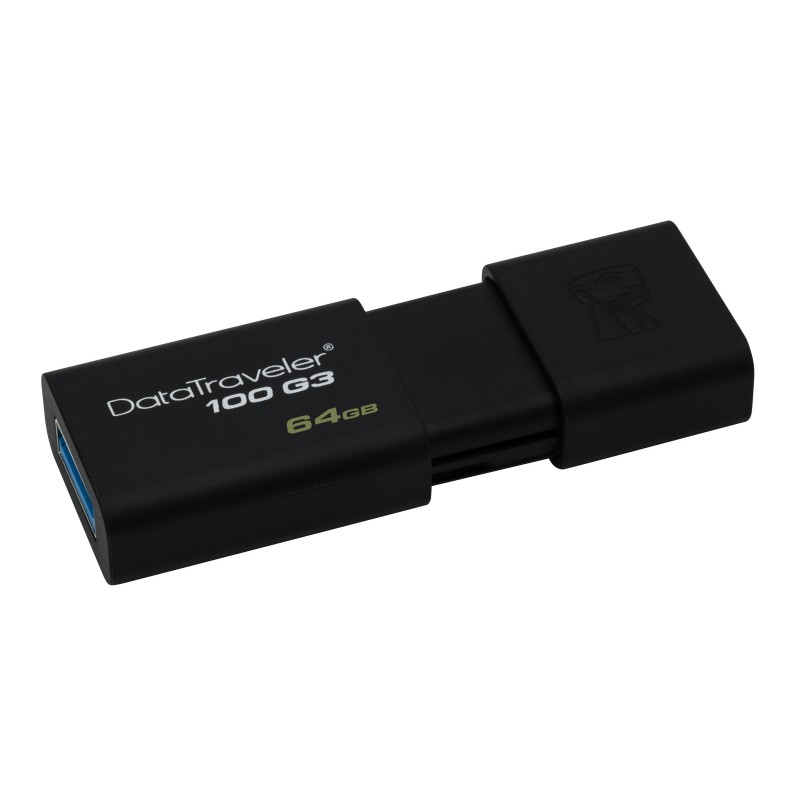 Kingston Technology DataTraveler 100 G3 USB flash drive 64 GB USB Type-A 3.2 Gen 1 (3.1 Gen 1) Black