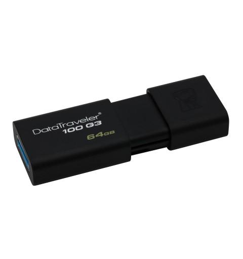 Kingston Technology DataTraveler 100 G3 unidad flash USB 64 GB USB tipo A 3.2 Gen 1 (3.1 Gen 1) Negro