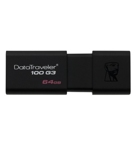 Kingston Technology DataTraveler 100 G3 lecteur USB flash 64 Go USB Type-A 3.2 Gen 1 (3.1 Gen 1) Noir