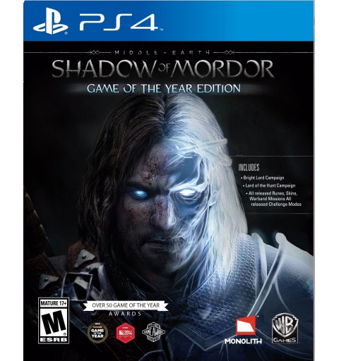 Warner Bros Middle-earth Shadow of Mordor, GOTY, PS4 Game of the Year Anglais, Italien PlayStation 4