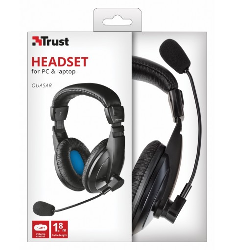 Trust 21661 auricular y casco Auriculares Alámbrico Diadema Llamadas Música Negro