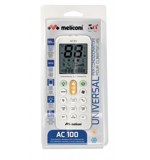 Meliconi AC 100 remote control RF Wireless Air conditioner Press buttons