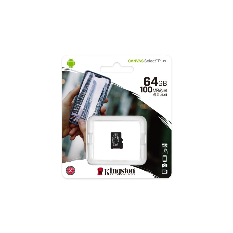 Kingston Technology Canvas Select Plus 64 GB MicroSDXC UHS-I Clase 10