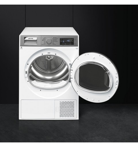 Smeg DHT83LIT-1 asciugatrice Libera installazione Caricamento frontale 8 kg A+++ Argento, Bianco