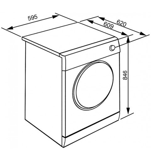 Smeg DHT83LIT-1 sèche-linge Autoportante Charge avant 8 kg A+++ Argent, Blanc