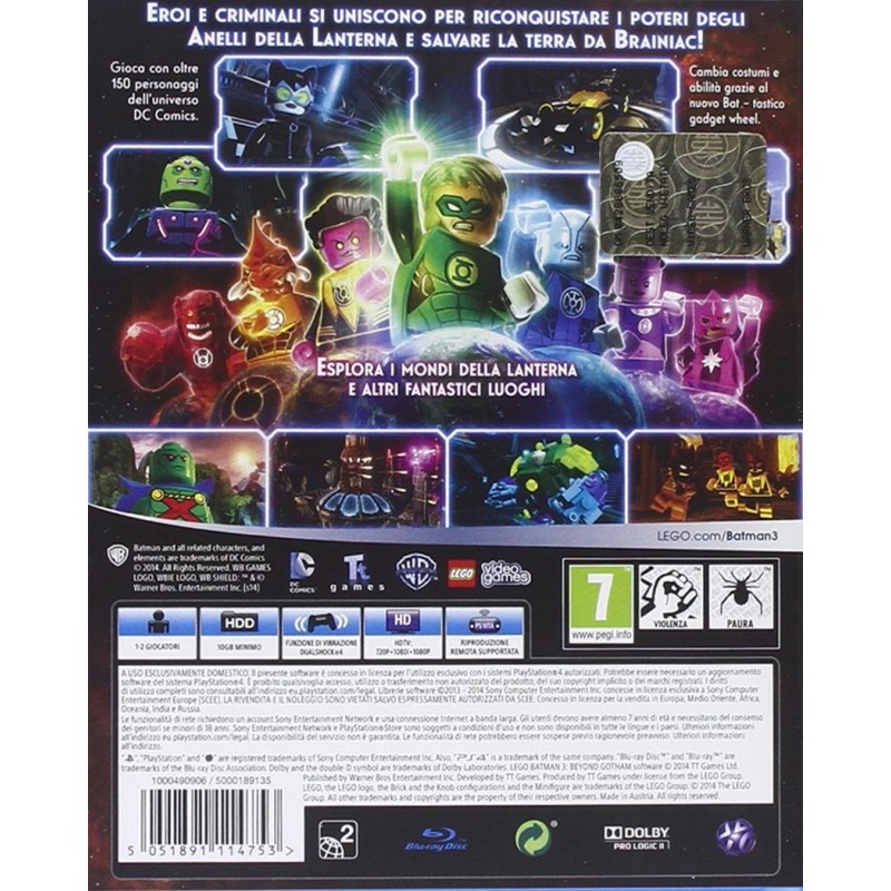 Warner Bros LEGO Batman 3 Beyond Gotham, PS4 Estándar Inglés, Italiano PlayStation 4