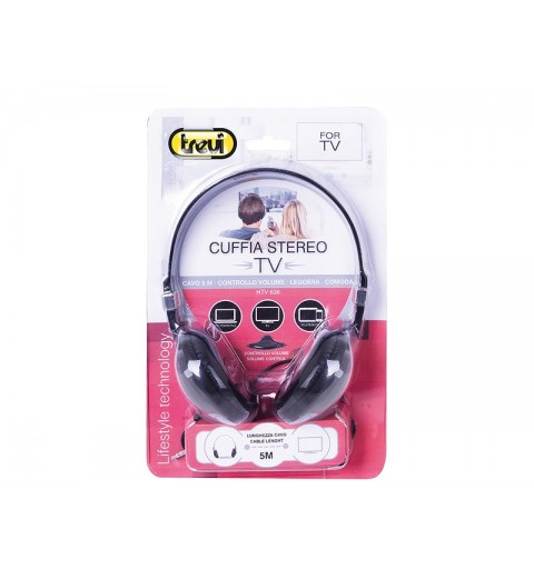 Trevi HTV 636 Verkabelt Kopfhörer Kopfband Schwarz