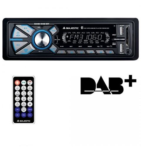 New Majestic DAB-442 BT receptor multimedia para coche Negro 180 W Bluetooth